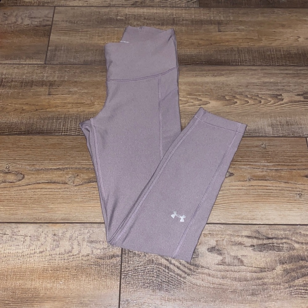 Purple Cropped Leggings- UNDER ARMOUR